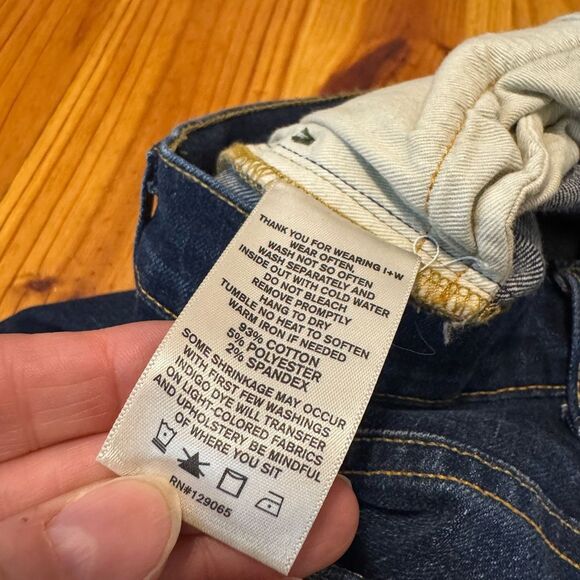 Imogene+Willie Virginia Dark Wash Raw Hem Straight Leg Jeans Women’s Size: 25 - Picture 11 of 12